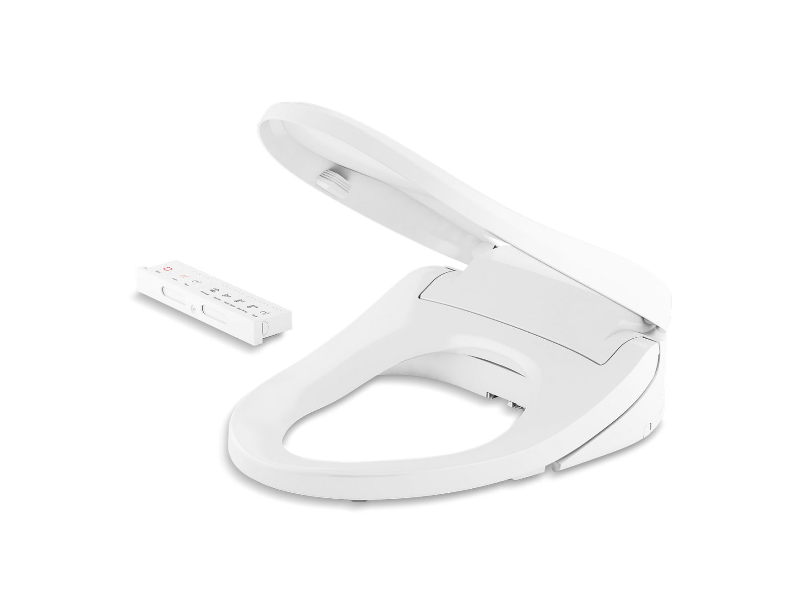  San Souci® one-piece compact toilet with concealed trapway and PureWash® E820 elongated bidet seat with remote control in White