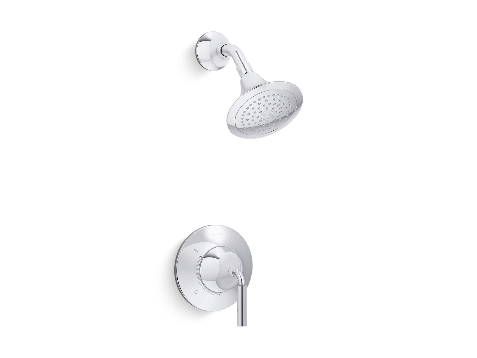 Kohler TS27403-4-SN RIFF Rite-Temp 2.5 GPM Bath and Shower Faucet Trim Set,  Vibrant Polished Nickel 並行輸入品