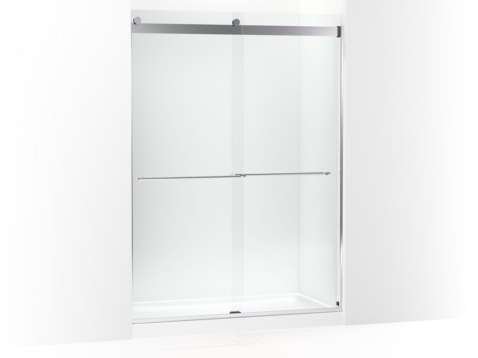 Kohler K-702430-L Levity Plus 81-5/8 H Sliding Shower Door with 3/8 - Thick Glass - Matte Black