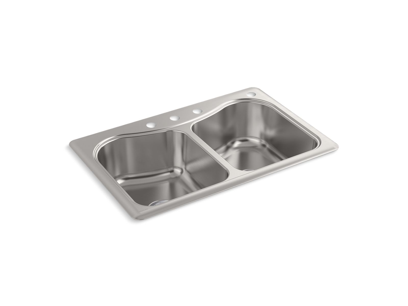 Staccato 33" top-mount double-bowl kitchen sink