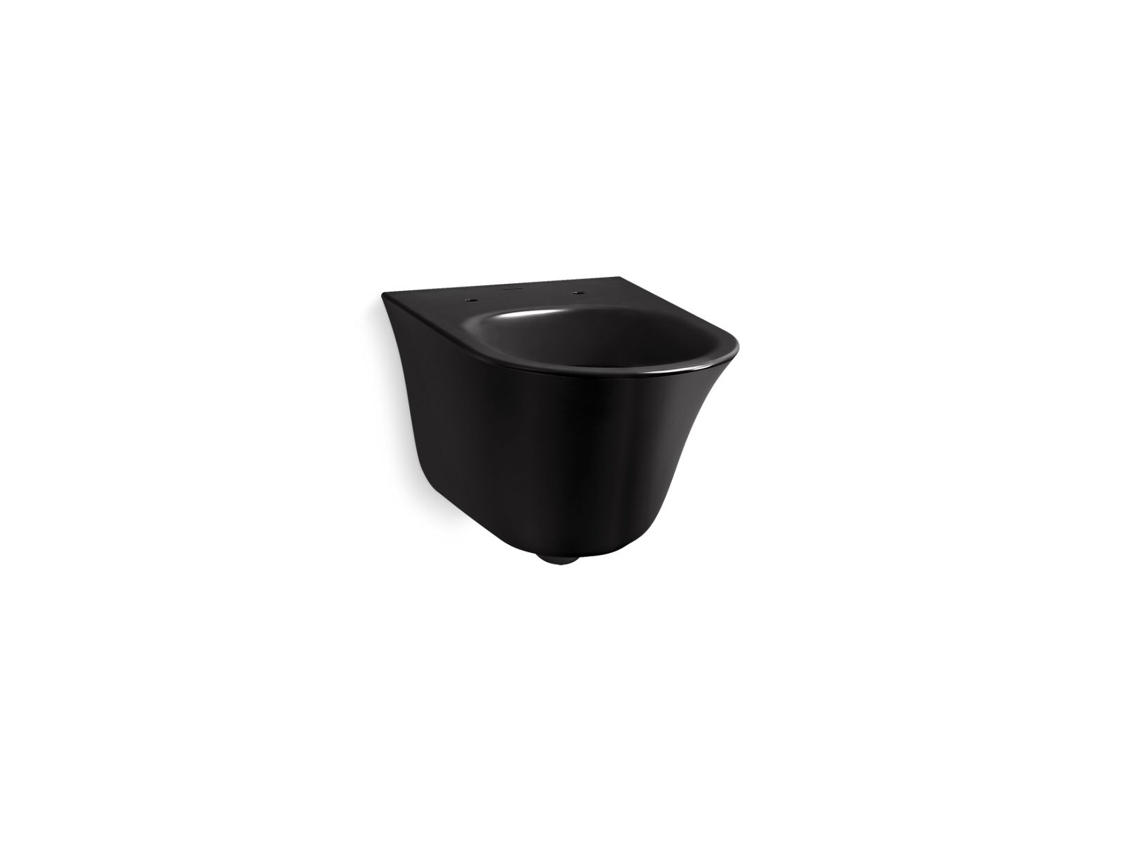 Vive™ Wall-hung round-front toilet with skirted trapway, dual-flush