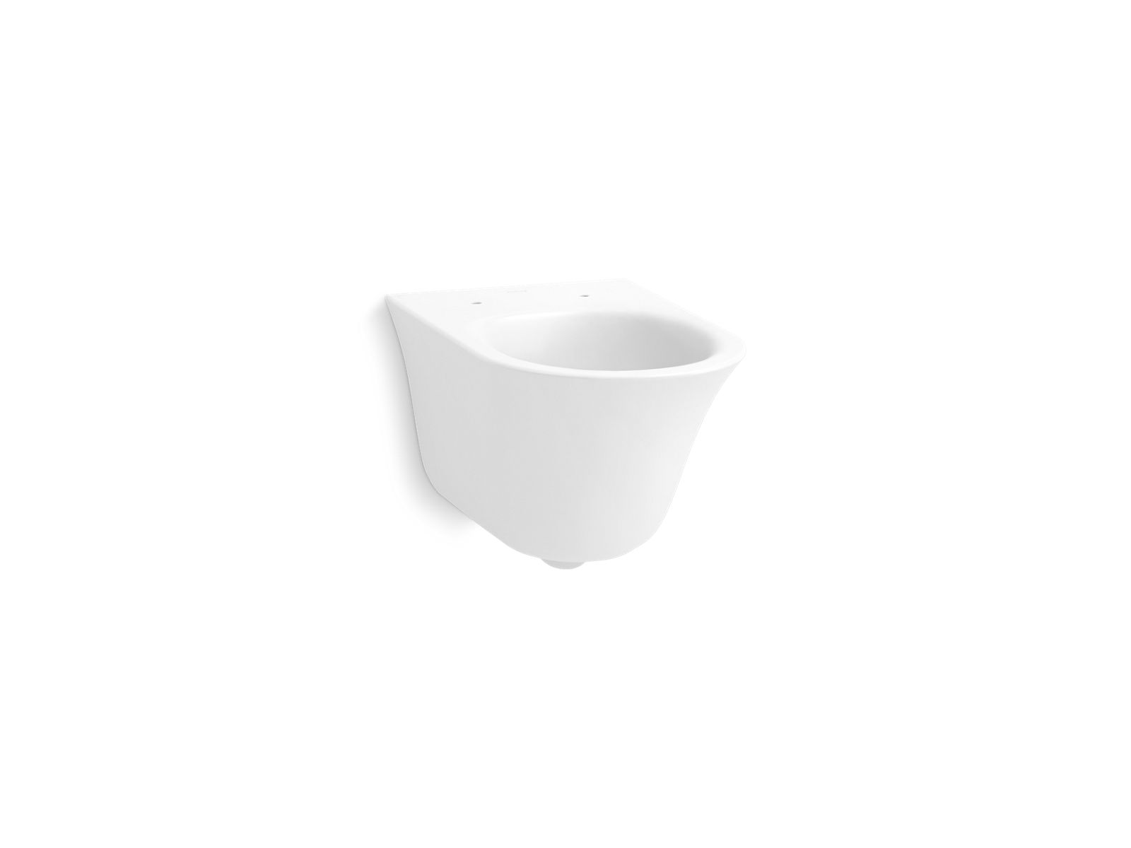 Vive™ Wall-hung round-front toilet with skirted trapway, dual-flush