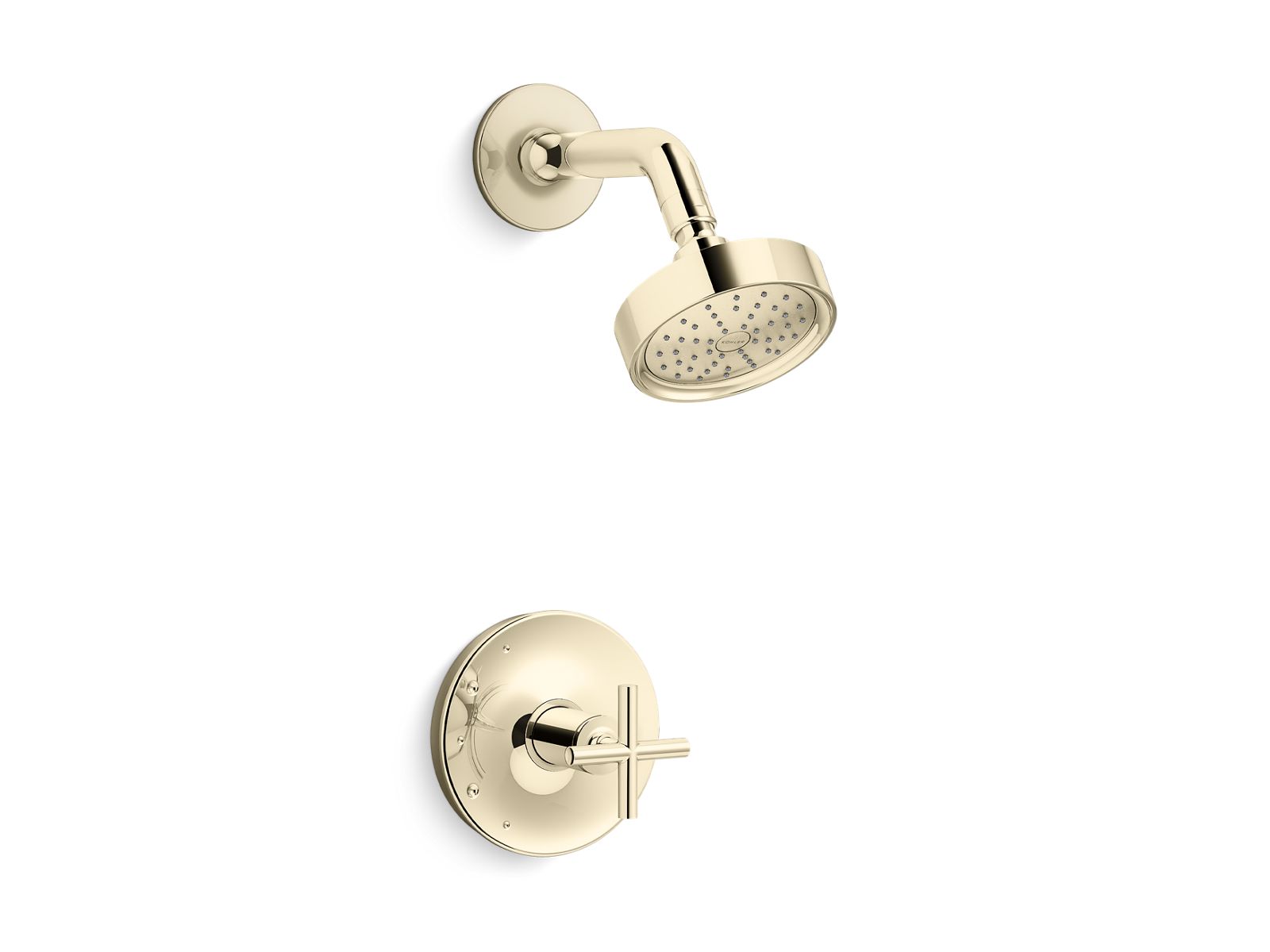 Purist Rite-Temp shower trim kit with cross handle, 1.75 gpm