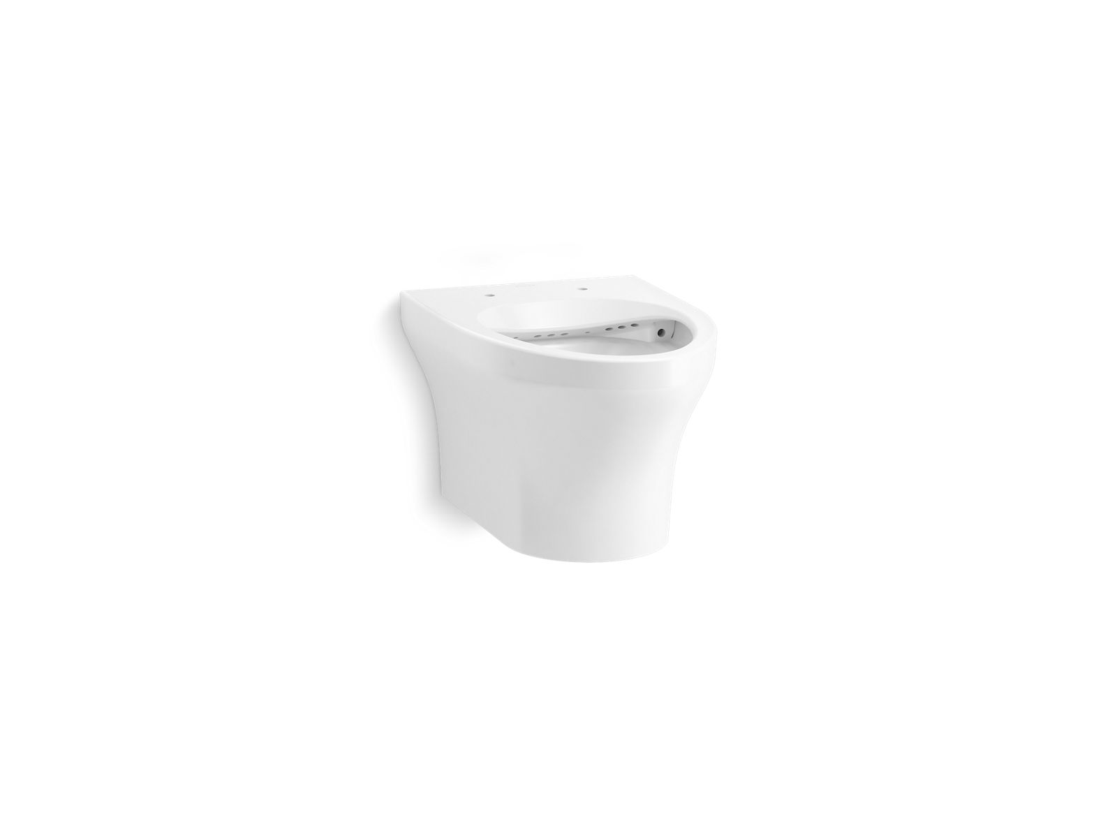 Spacity™ Wall-hung round-front toilet bowl with skirted trapway