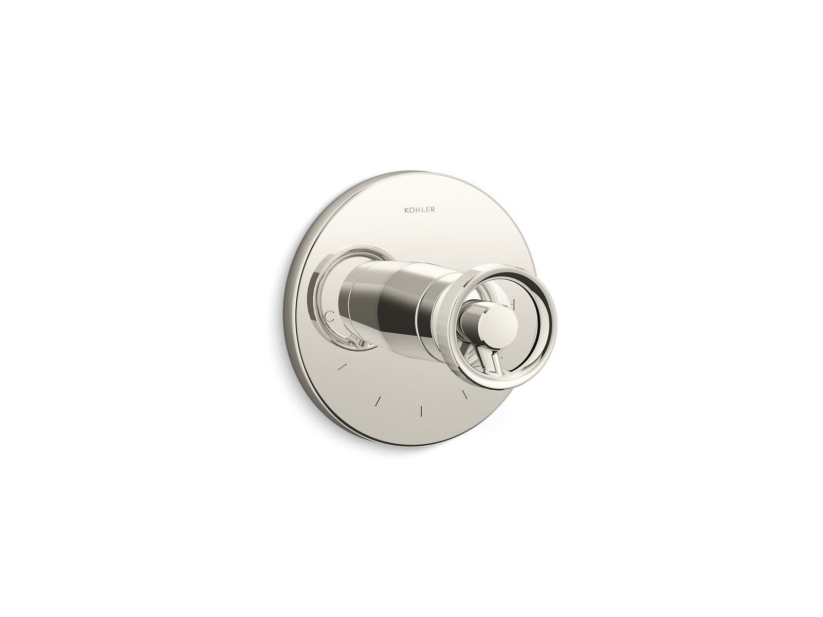 Components MasterShower temperature control valve trim with Industrial handle