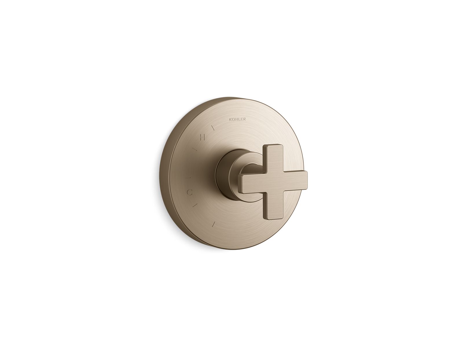 Composed Rite-Temp valve trim with cross handle