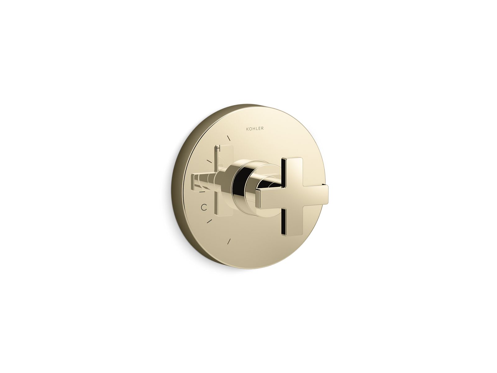 Composed Rite-Temp valve trim with cross handle