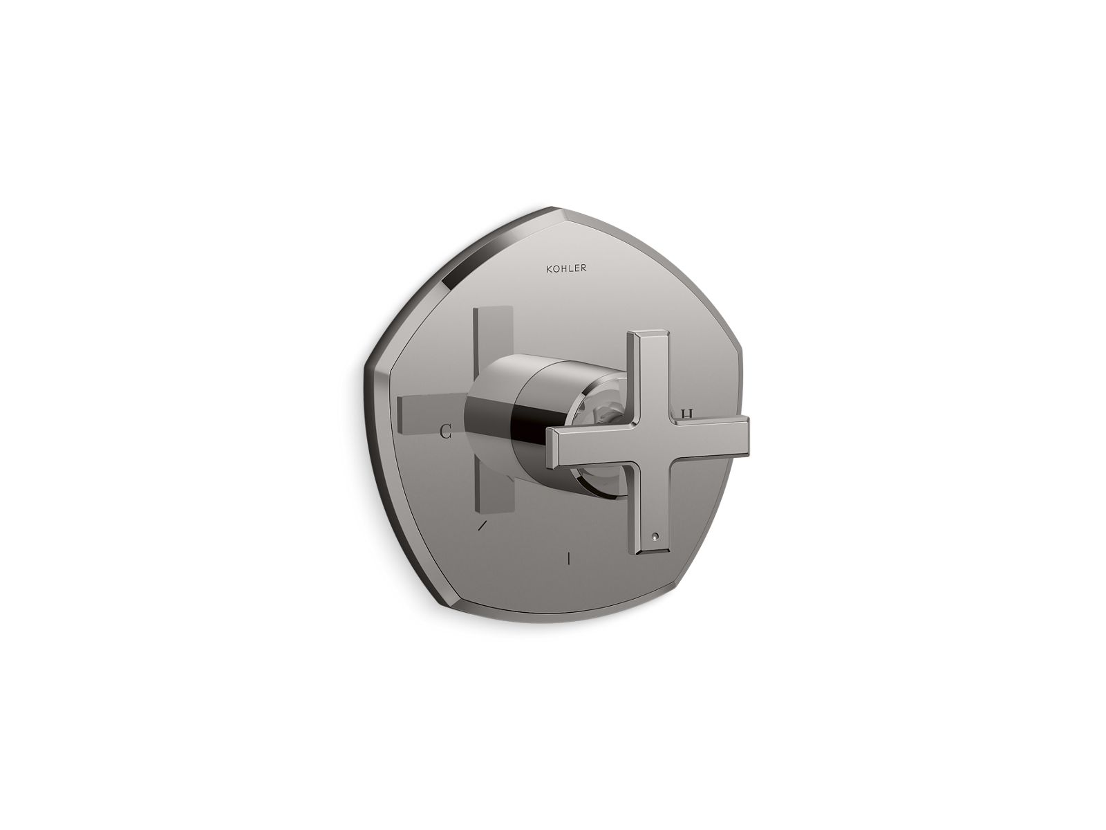 Occasion MasterShower temperature control valve trim with cross handle