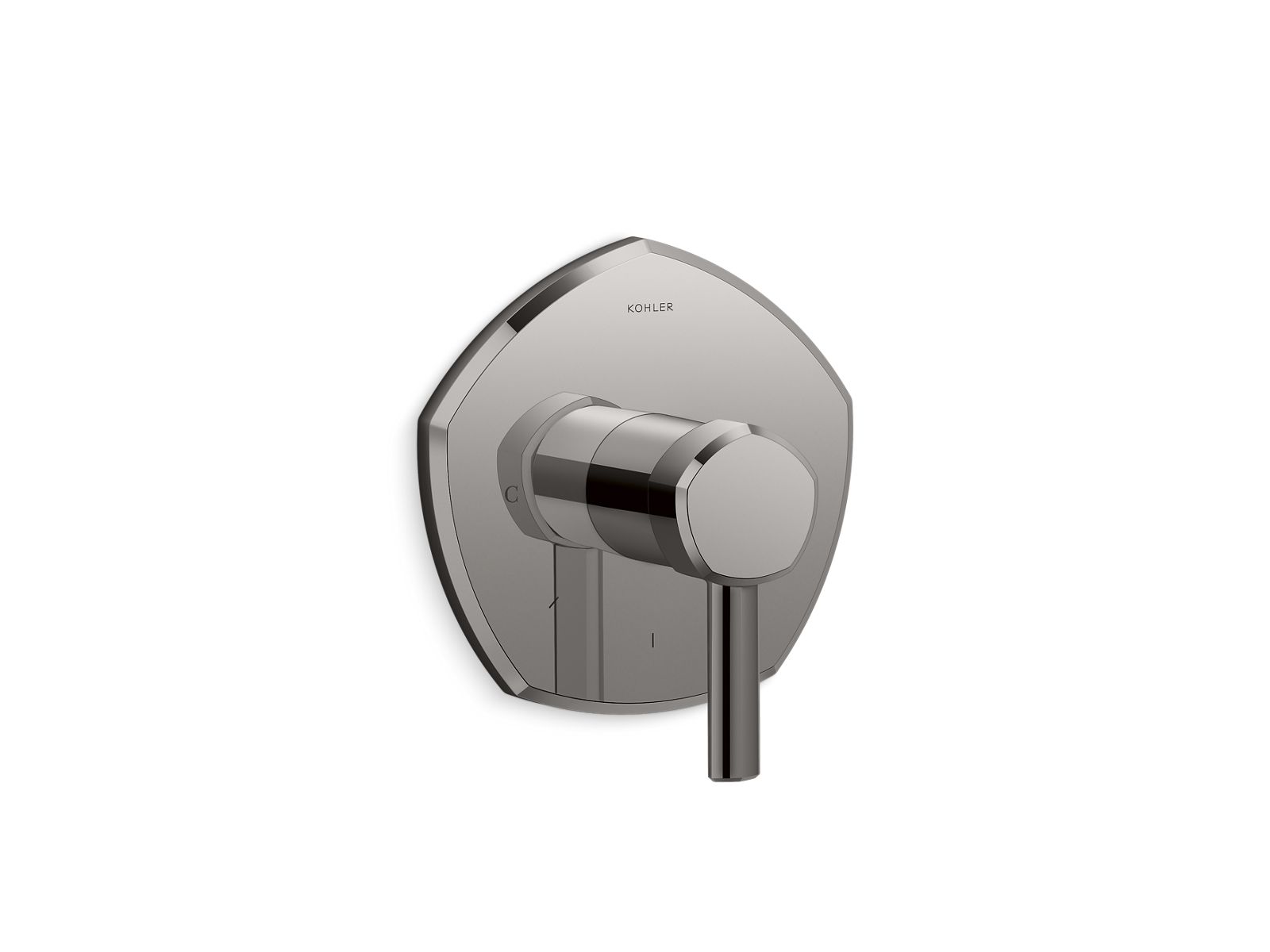 Occasion MasterShower temperature control valve trim with lever handle