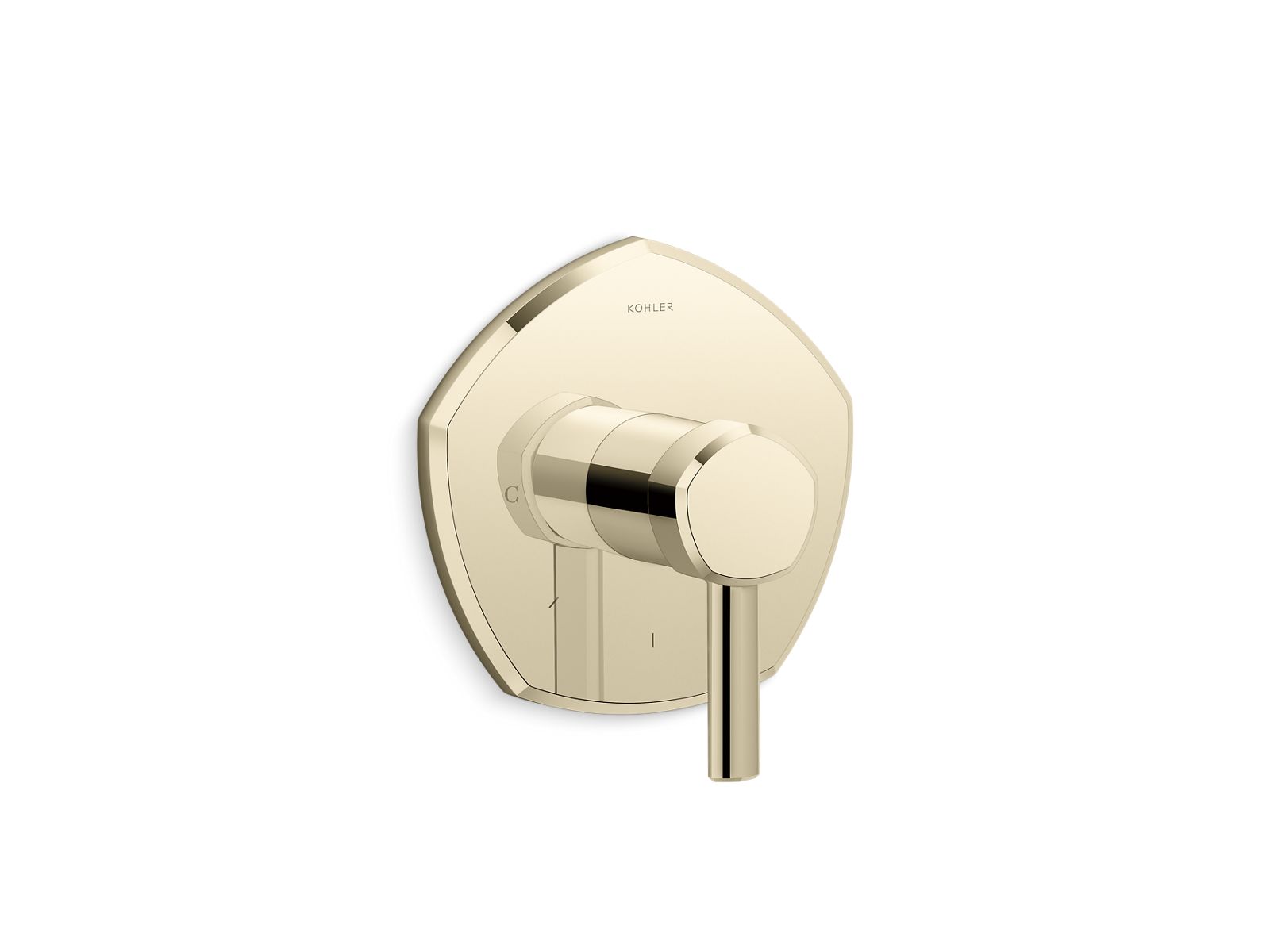 Occasion MasterShower temperature control valve trim with lever handle