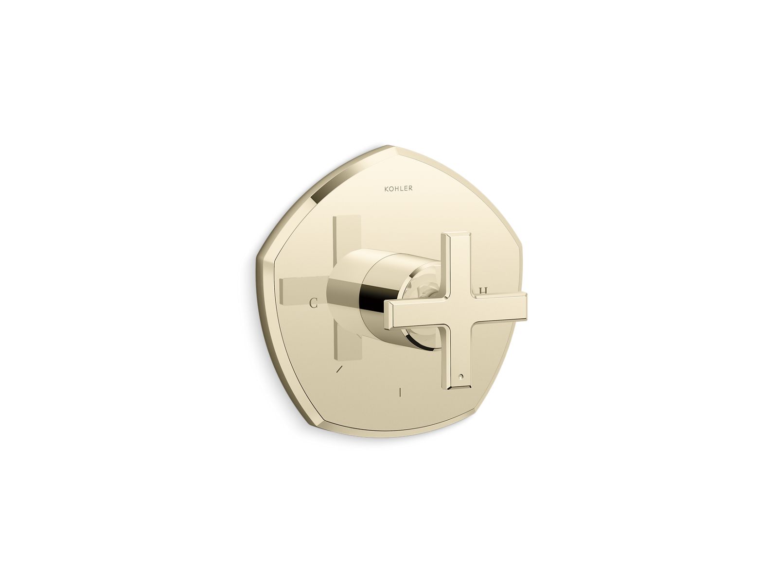 Occasion MasterShower temperature control valve trim with cross handle