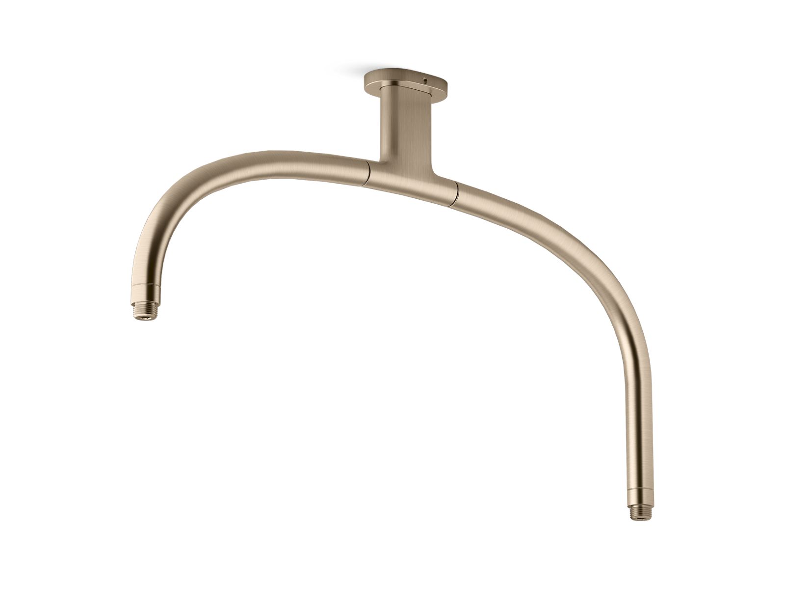 Statement Ceiling-mount single-function dual rainhead arm