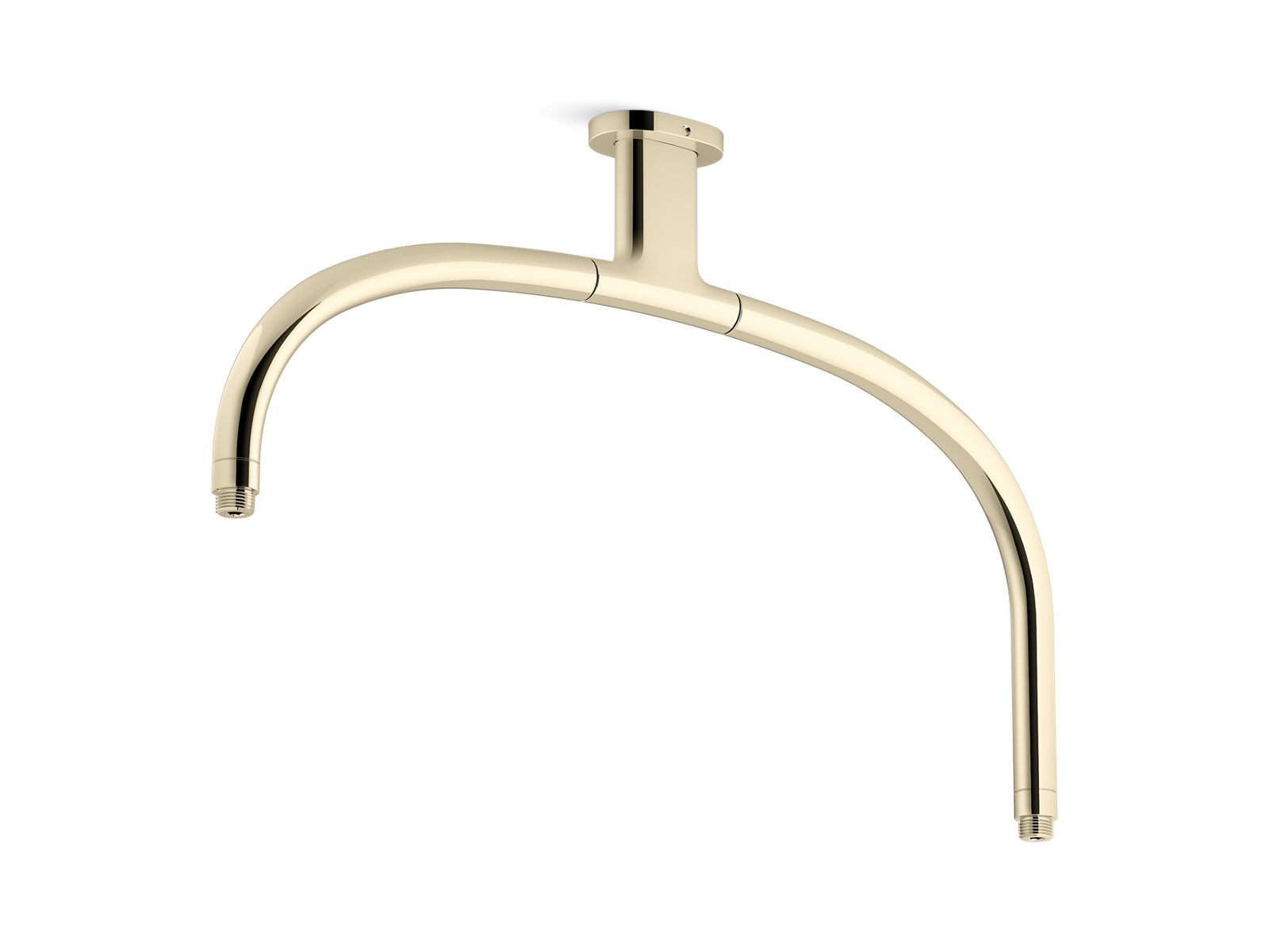 Statement Ceiling-mount single-function dual rainhead arm