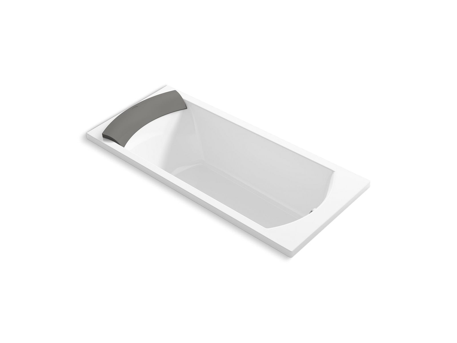 Ove™ 1.7m Drop-in Acrylic Bath with Grey Bath Pillow | 1707T-58 | KOHLER