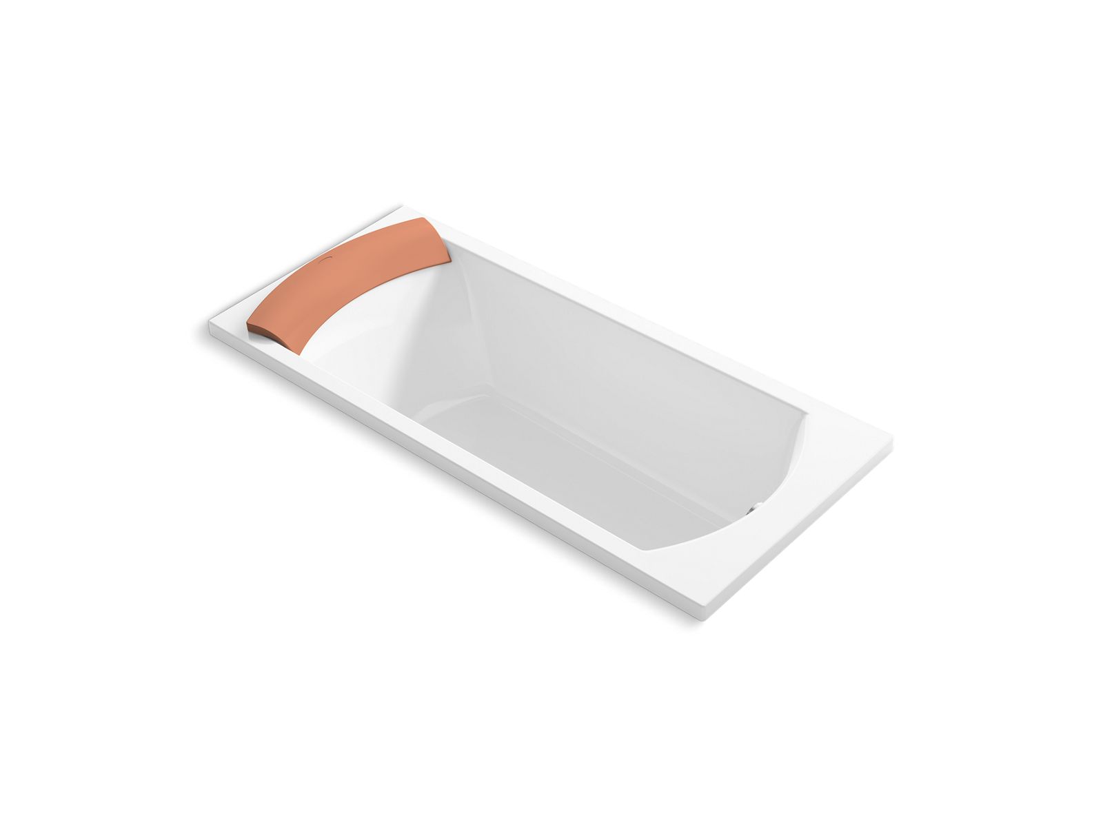 Ove™ 1.7m drop-in acrylic bath with orange bath pillow | 1707T-1P