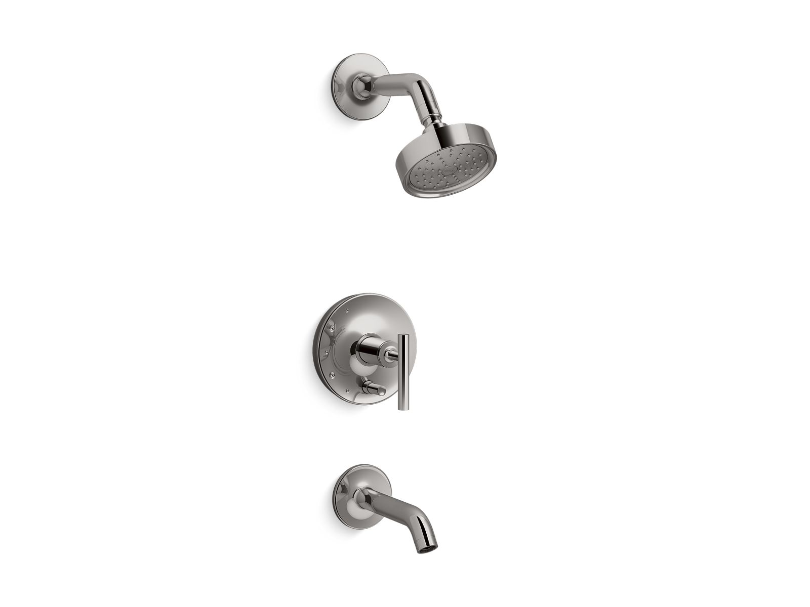 Purist Rite-Temp bath and shower trim kit with push-button diverter and lever handle, 1.75 gpm