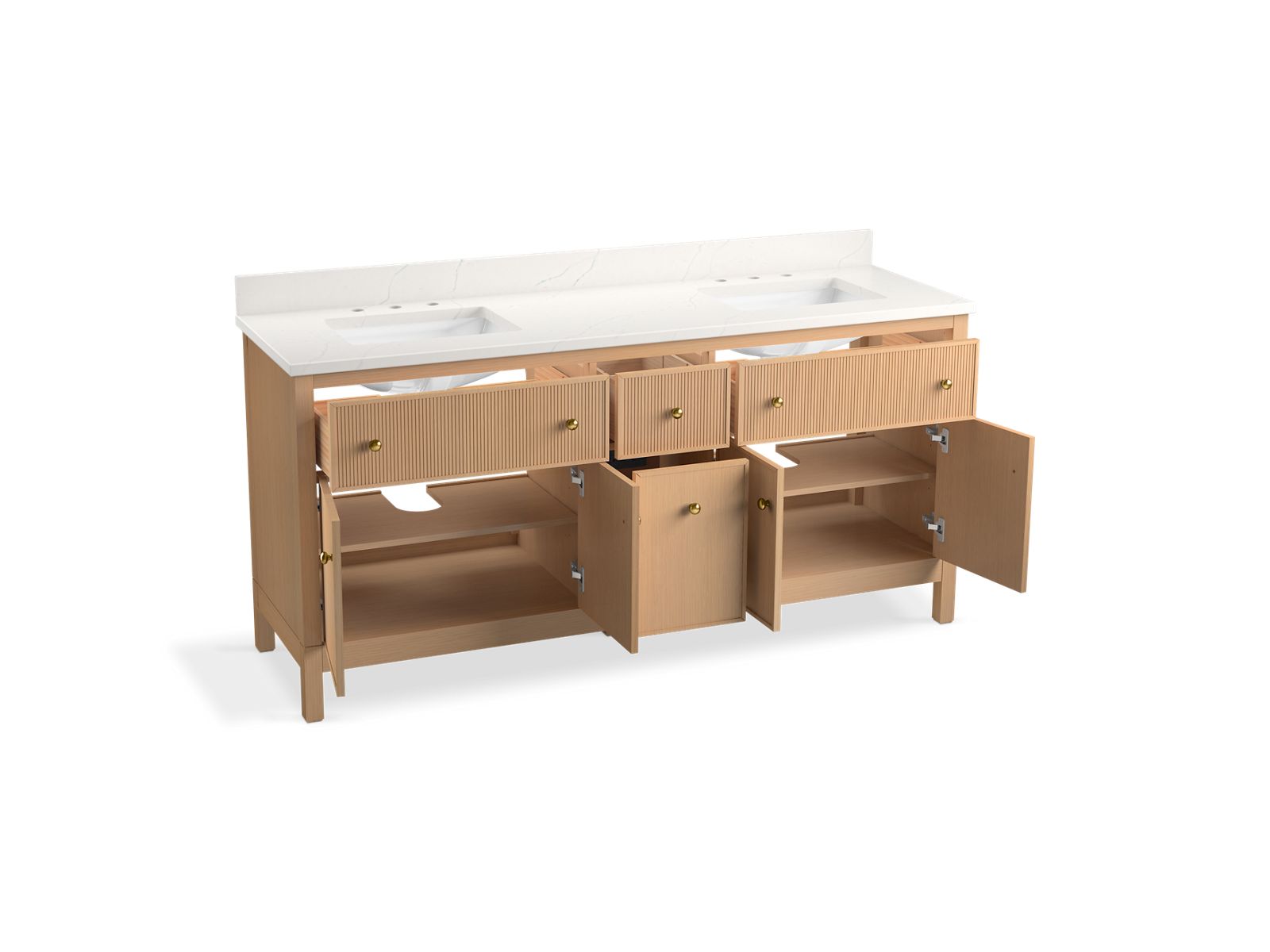 3/4 view of product with door open