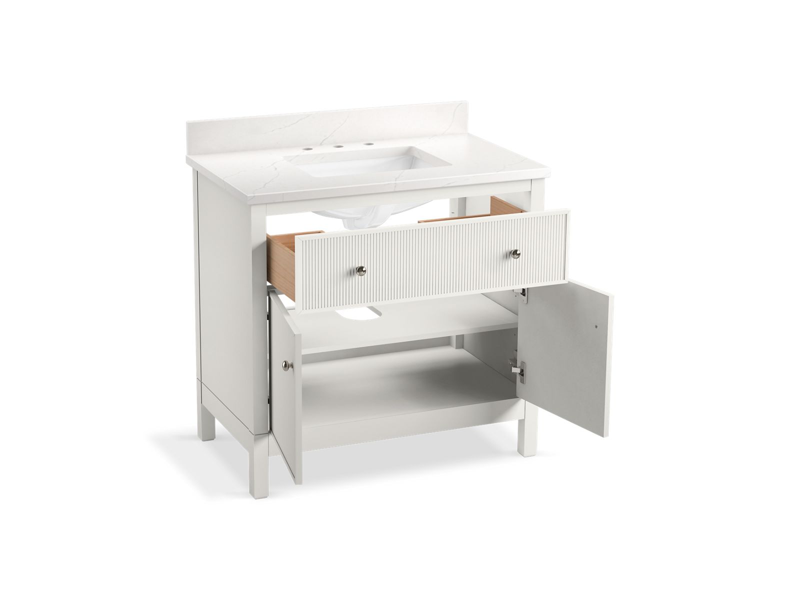 3/4 view of product with door open