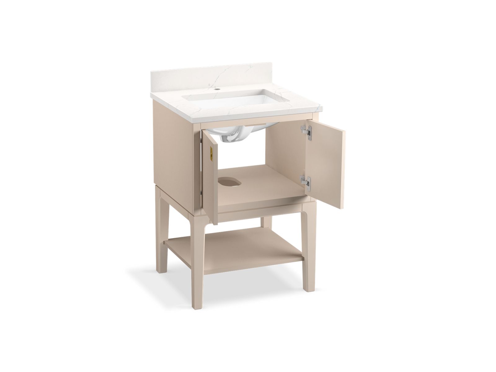 3/4 view of product with door open