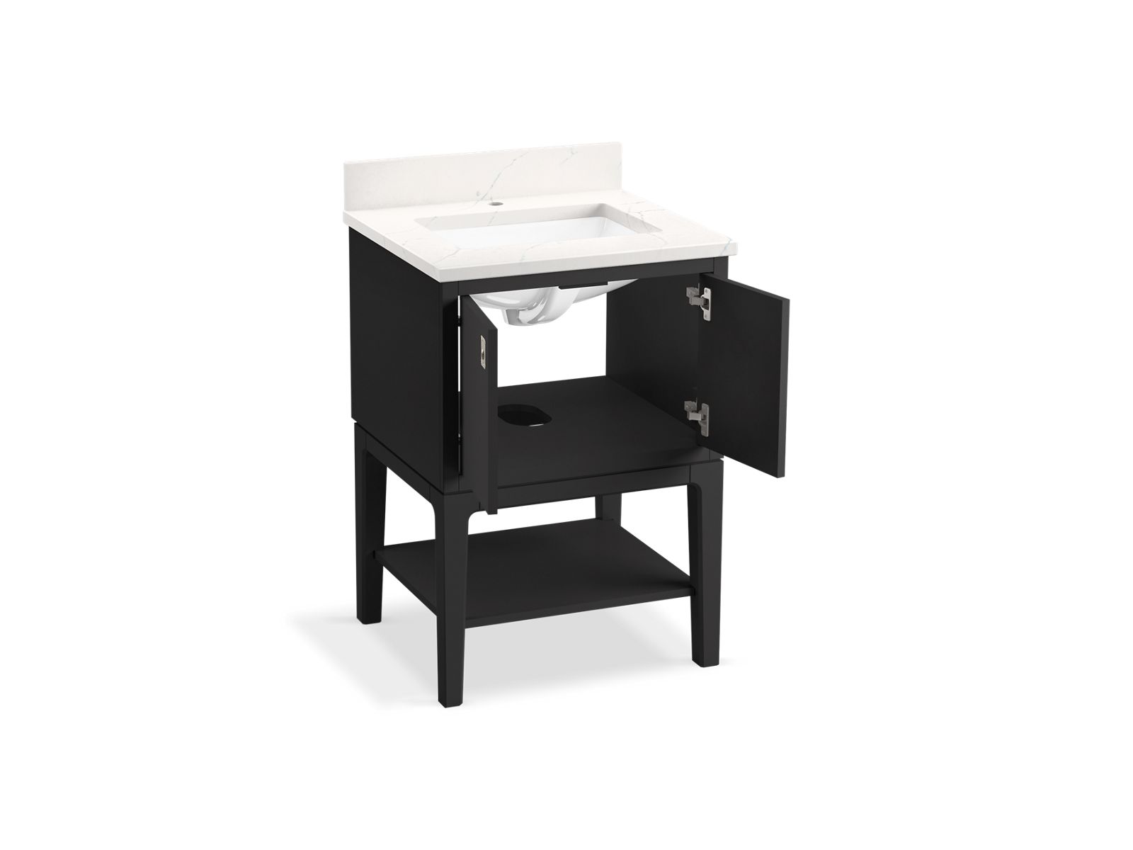3/4 view of product with door open