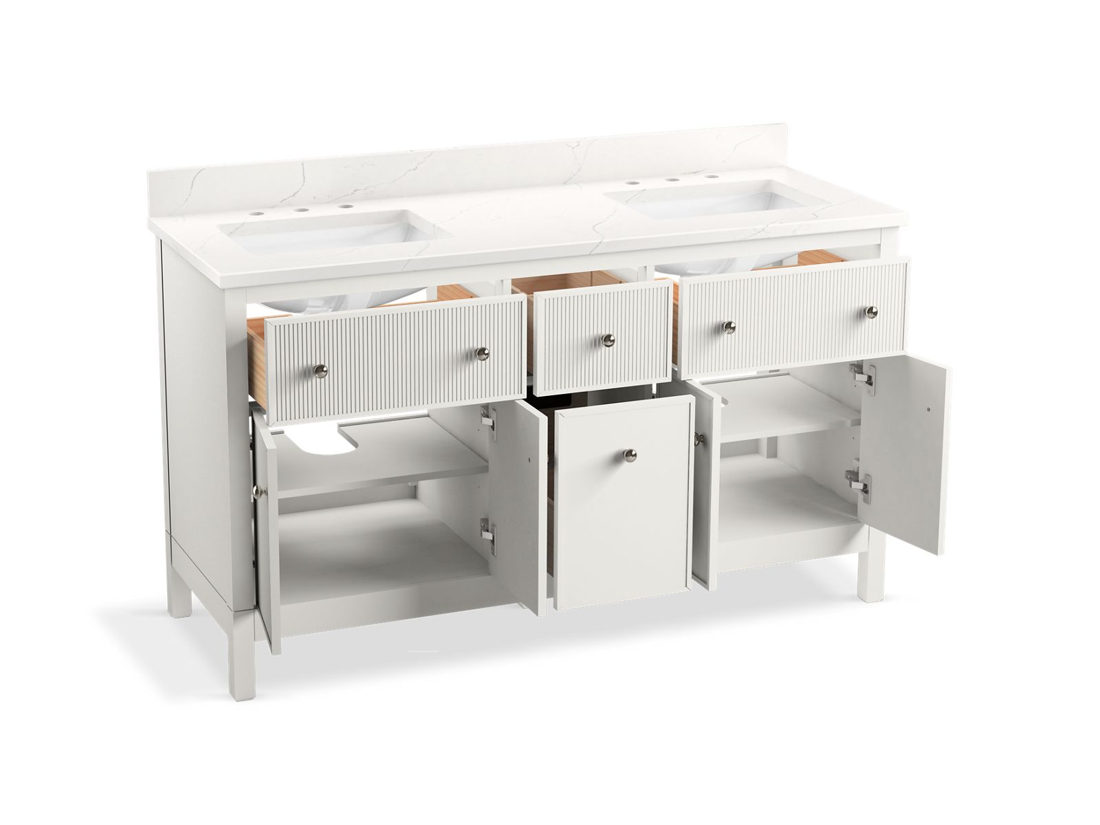 3/4 view of product with door open