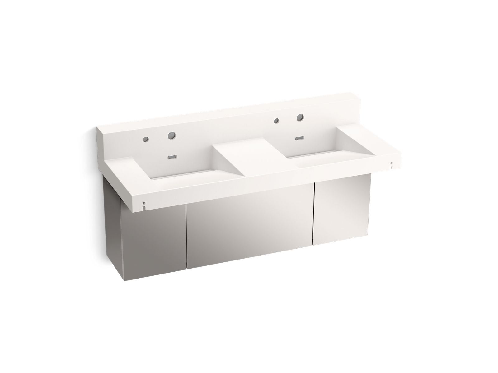 Constellation™ 60" wall-mount basin lavatory system with backsplash