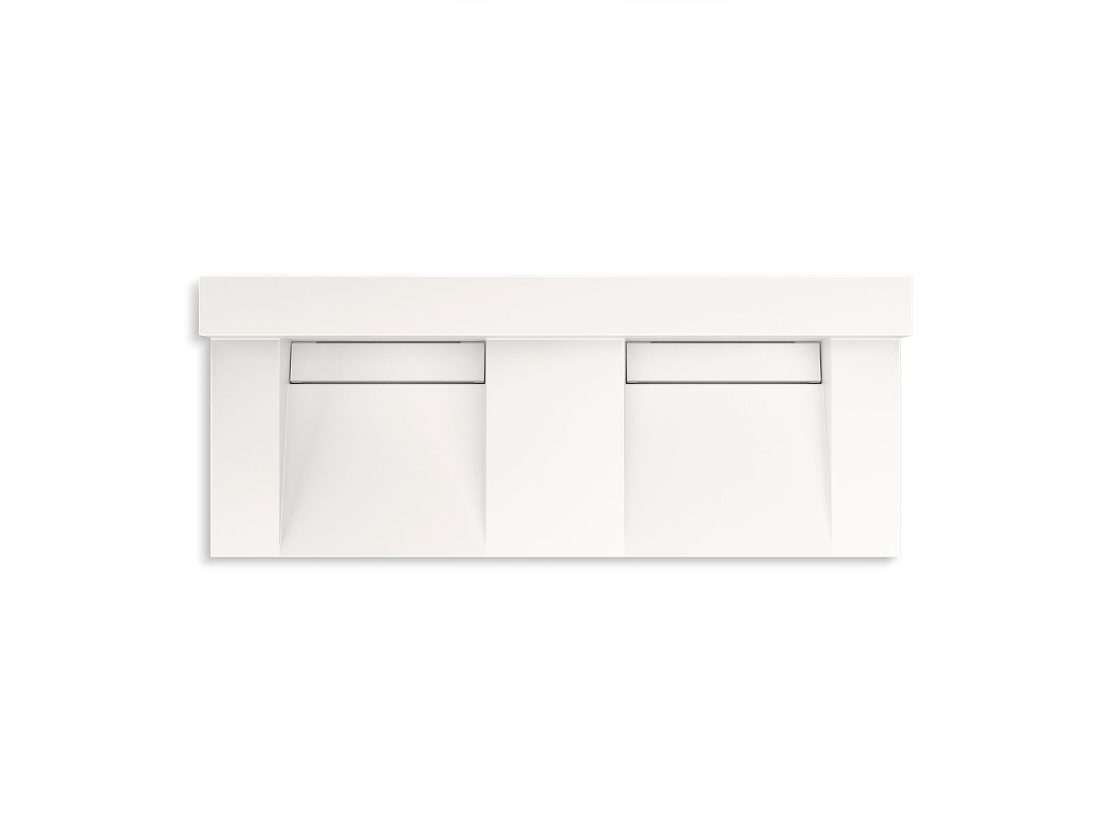 Constellation™ 60" wall-mount basin lavatory system with backsplash
