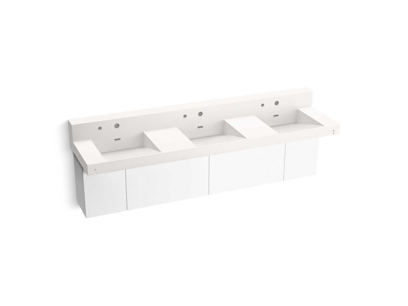 Constellation™ 90" wall-mount basin lavatory system with backsplash