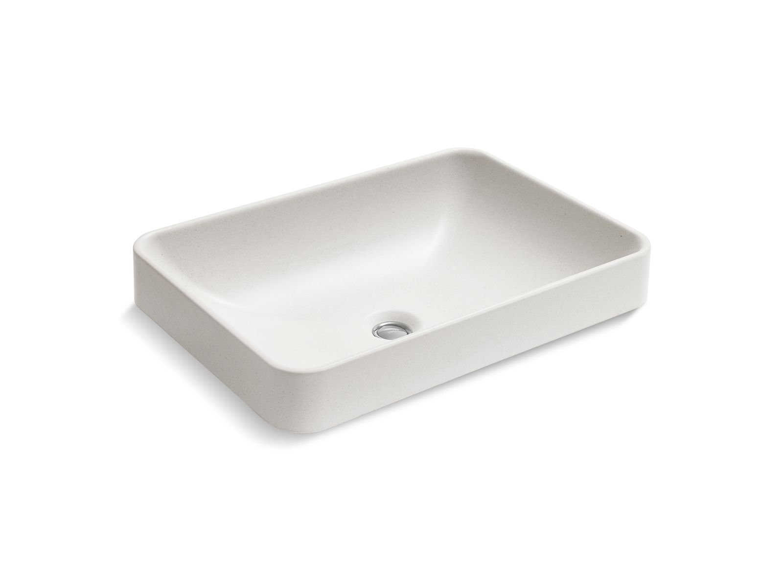 WasteLAB Vox 23" rectangular vessel bathroom sink, no overflow