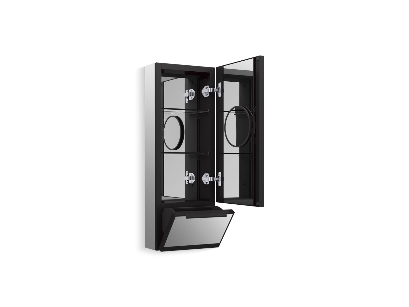 3/4 view of product with door open