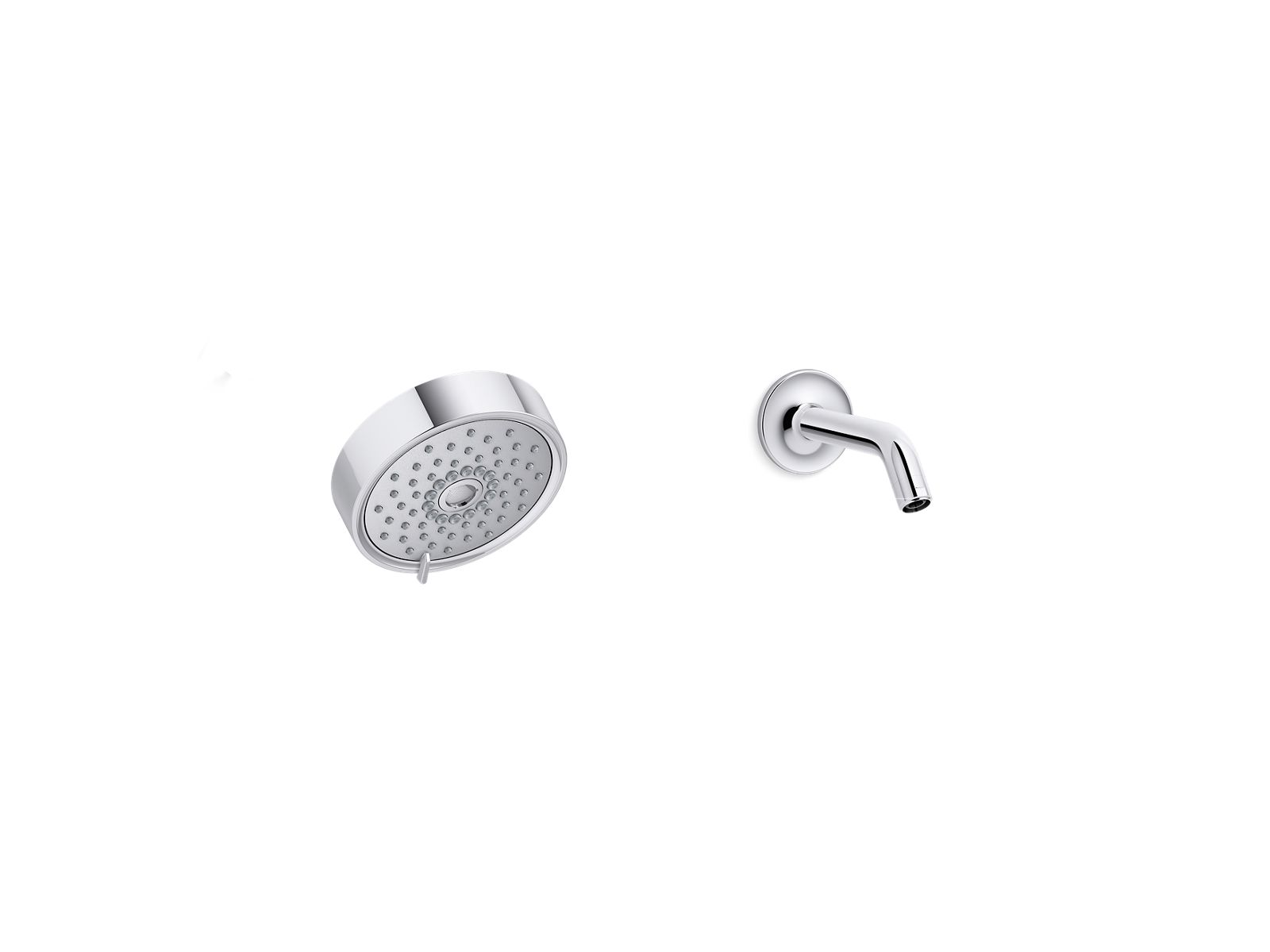 Purist® 1.75 gpm three-function showerhead and shower arm set in polished chrome