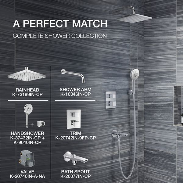 Buy Square shower & bathroom combo K-C22 Online at Kohler India