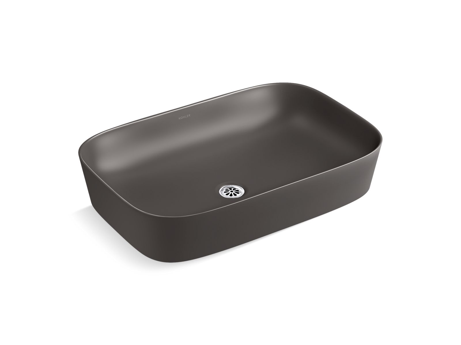 ModernLife Edge® 600mm Edge Vessel Basin Without Faucet Hole In Thunder Grey