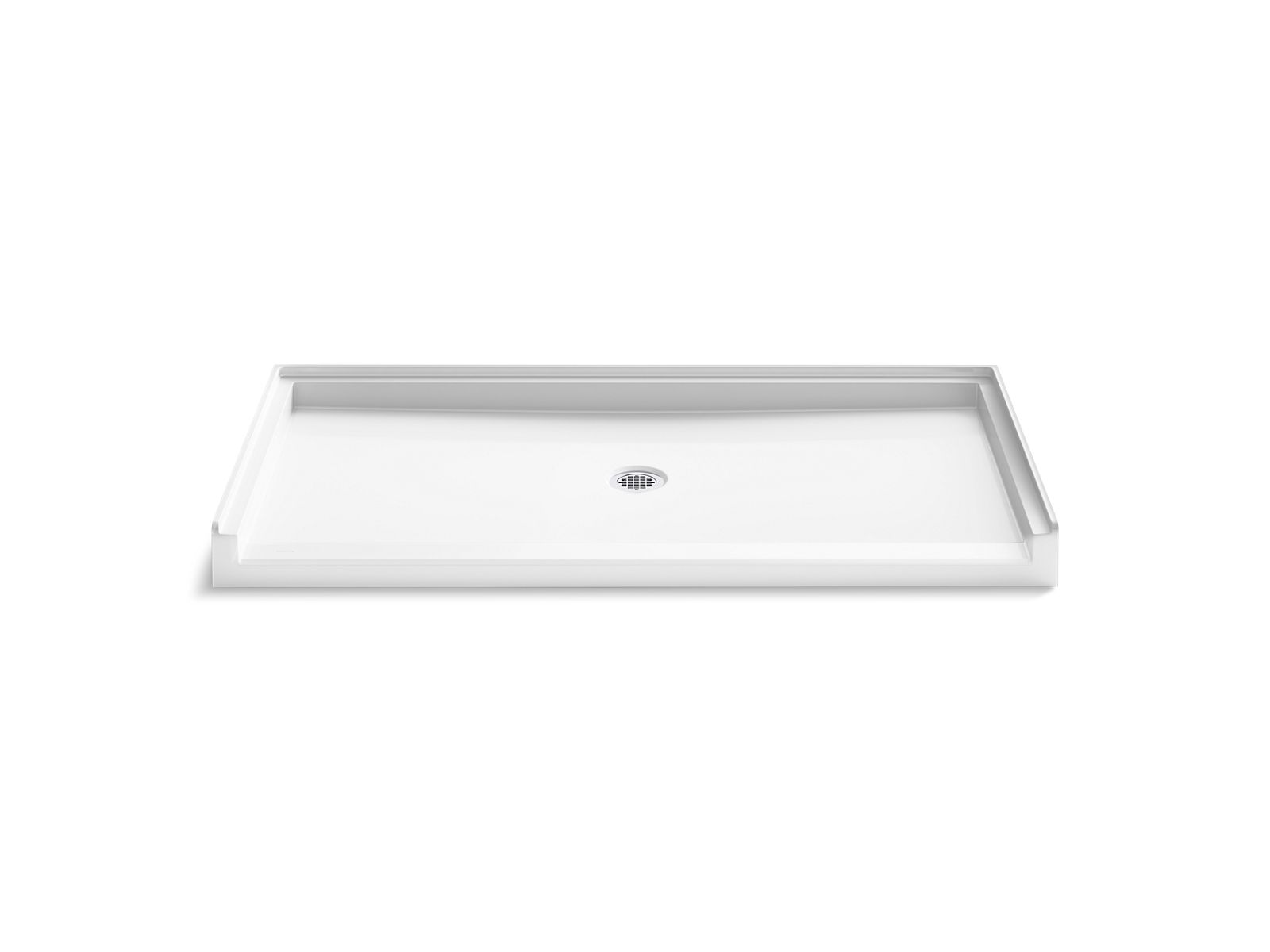 Stoneridge 62" x 31" alcove shower base, center drain