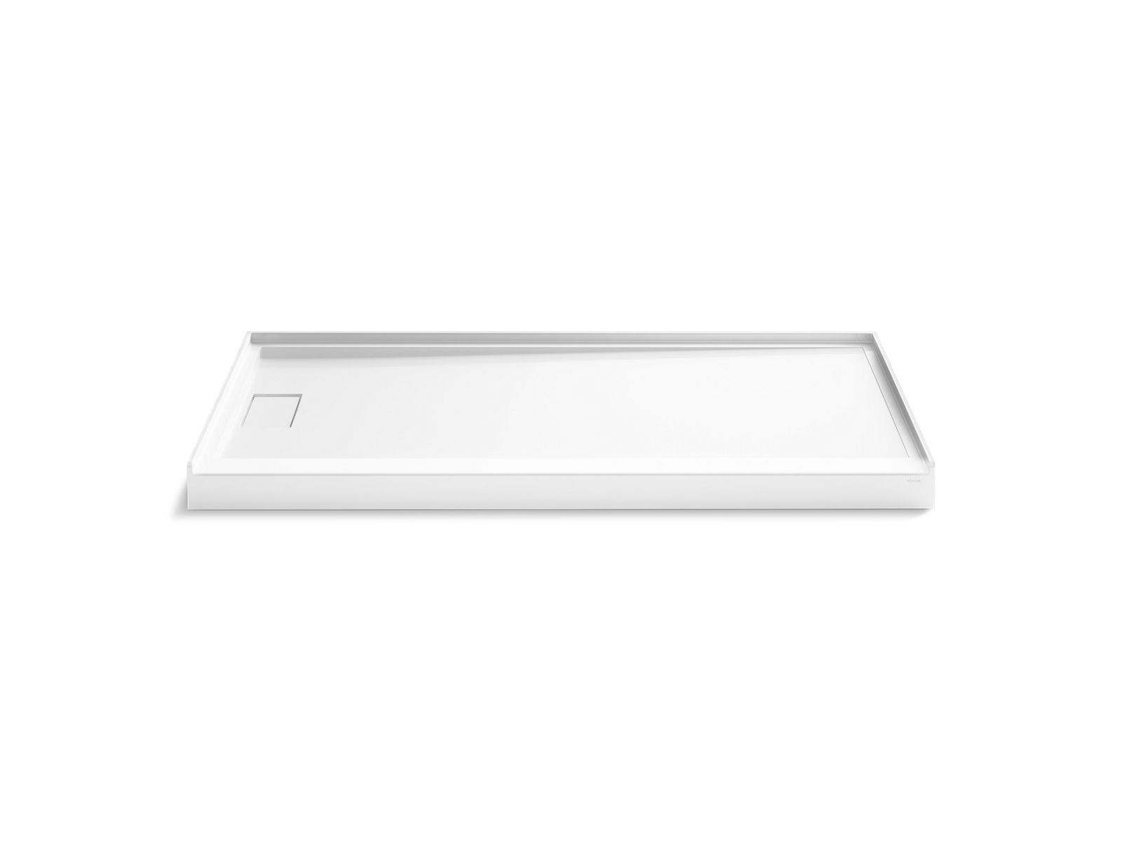 Stoneridge 72" x 34" alcove shower base, left drain