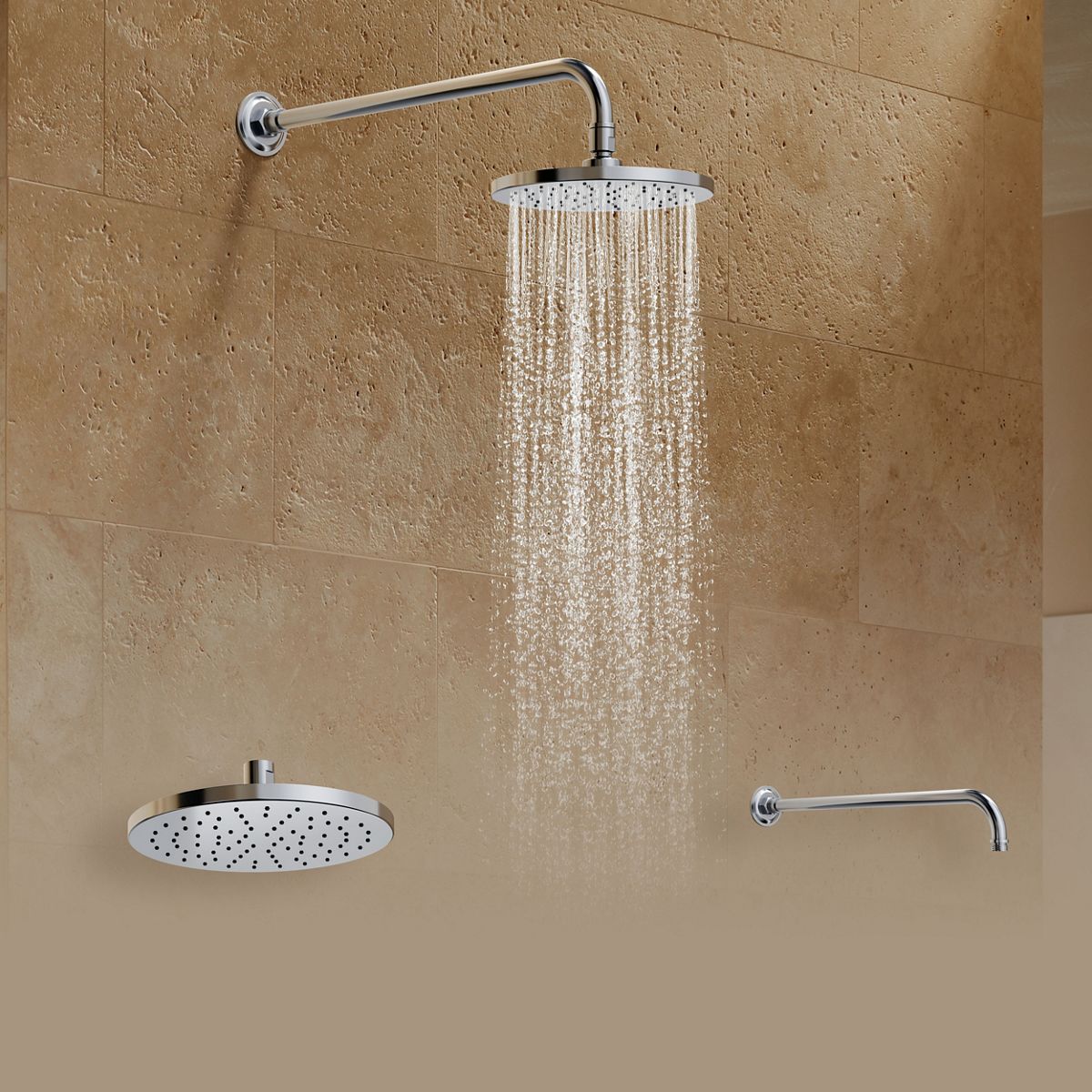 Buy Combo- Rain square shower with complementary wall mount square ...