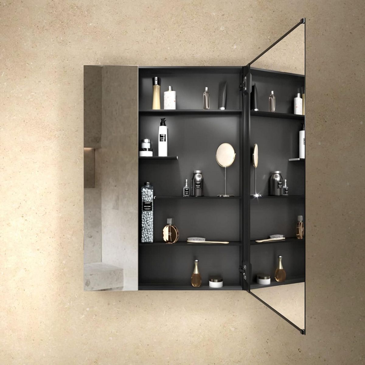 Buy Maxstow 75.6 cm x 101.6 cm two-door mirrored cabinet K-81149IN