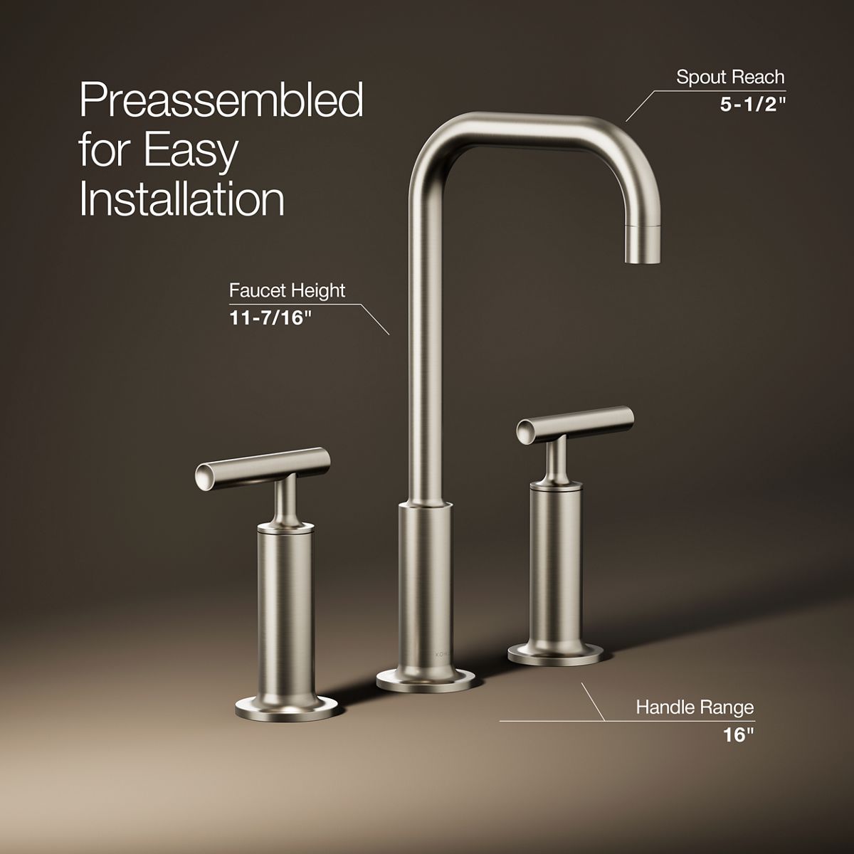 3/4 view of product with dimensions