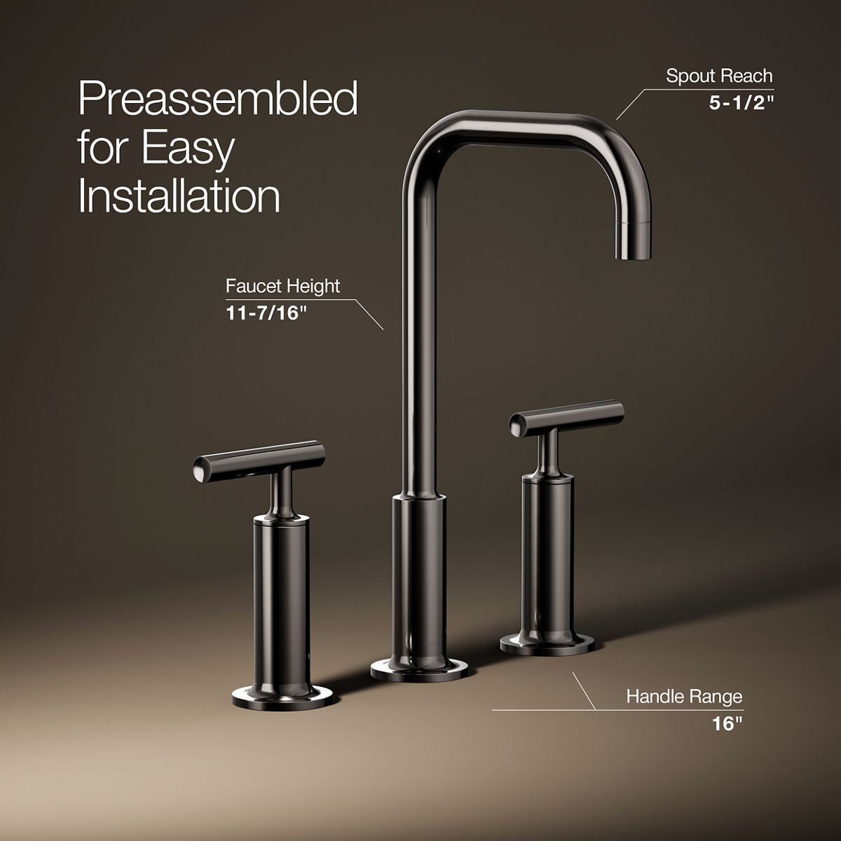 3/4 view of product with dimensions