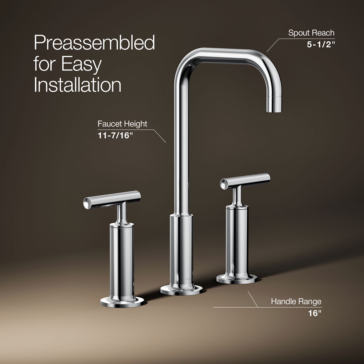 3/4 view of product with dimensions