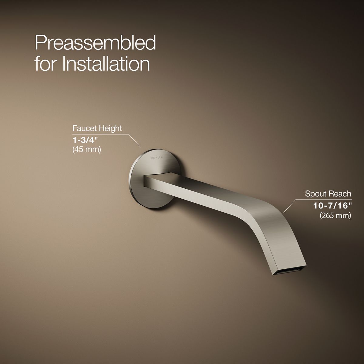 3/4 view of product with dimensions