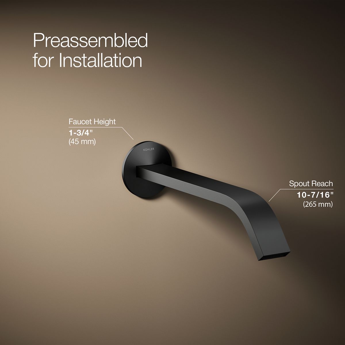3/4 view of product with dimensions