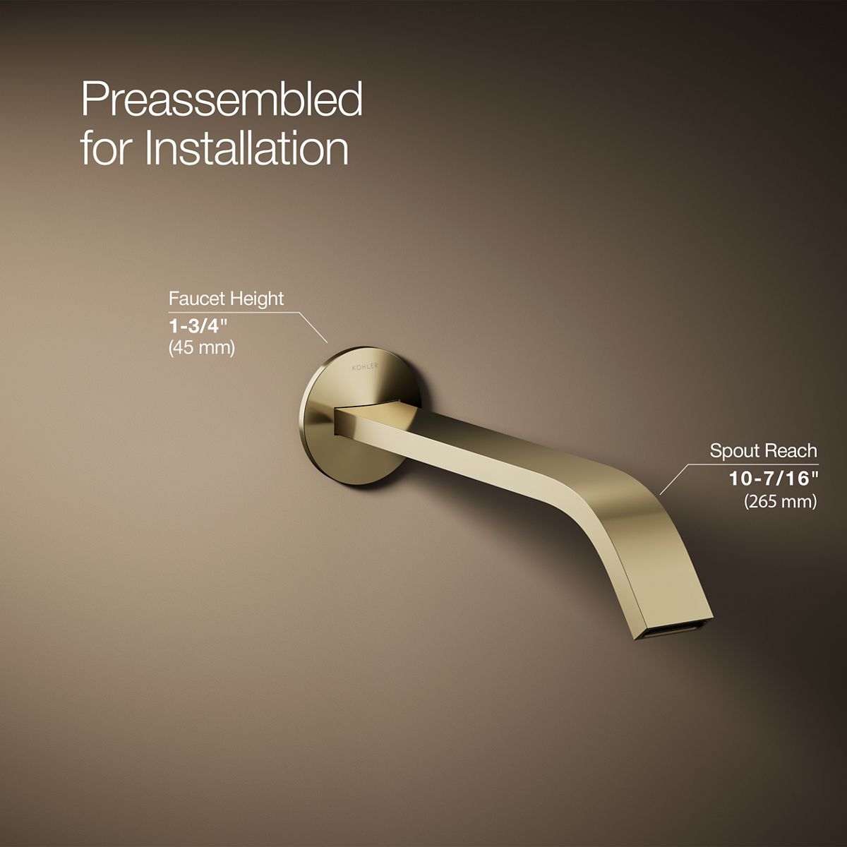 3/4 view of product with dimensions