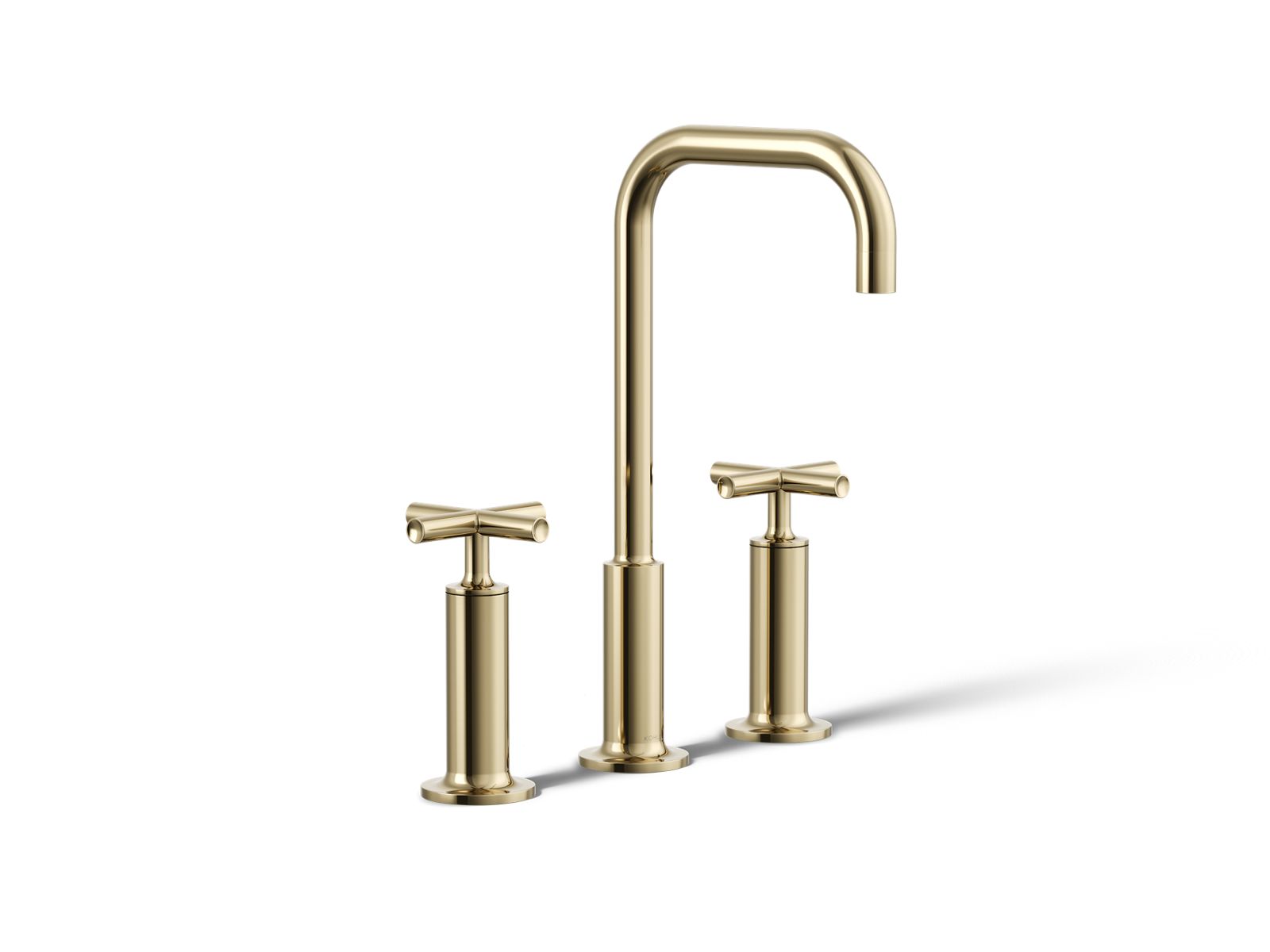 Purist Widespread bathroom sink faucet with Cross handles, 1.2 gpm