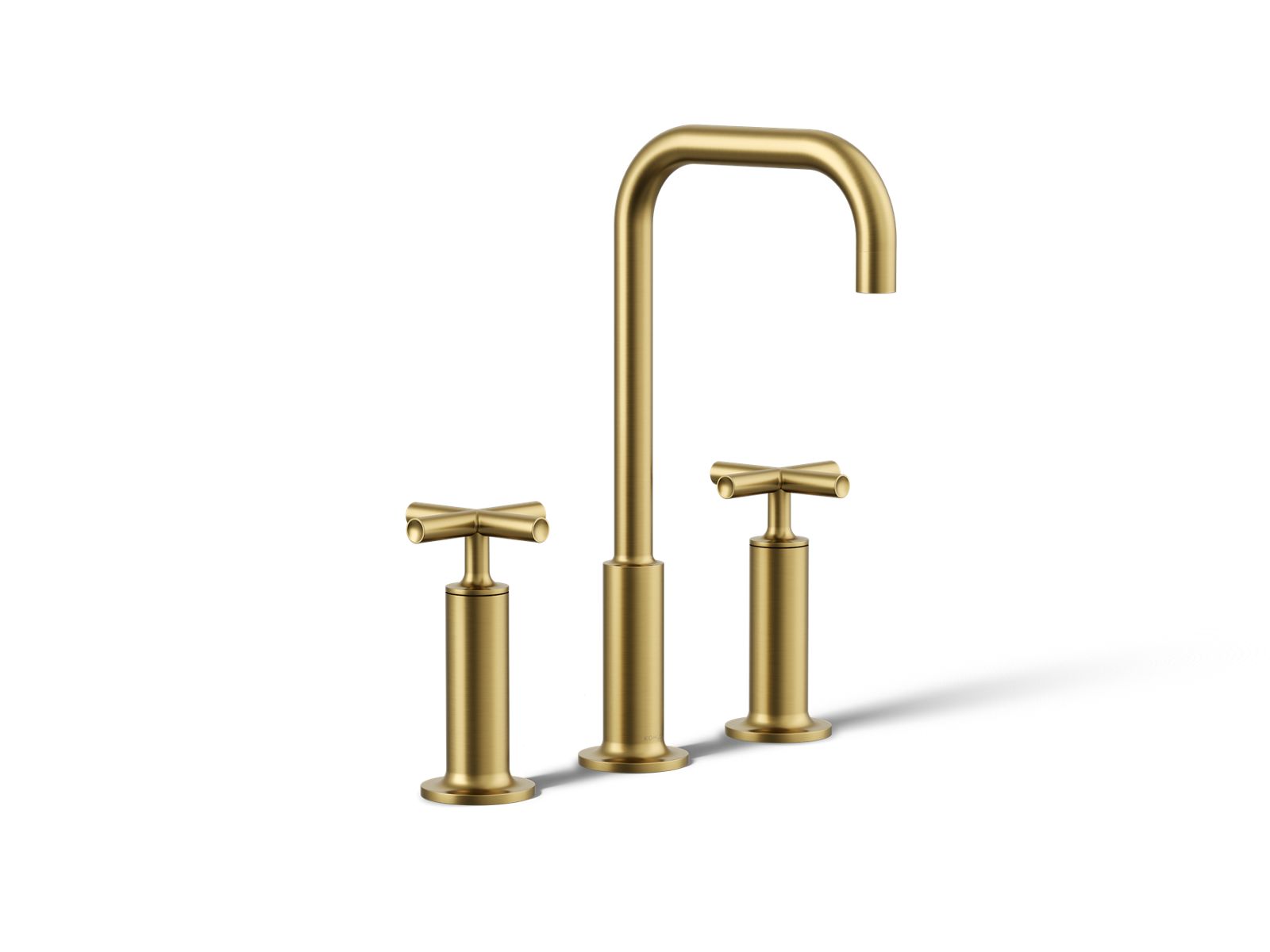 Purist Widespread bathroom sink faucet with Cross handles, 1.2 gpm