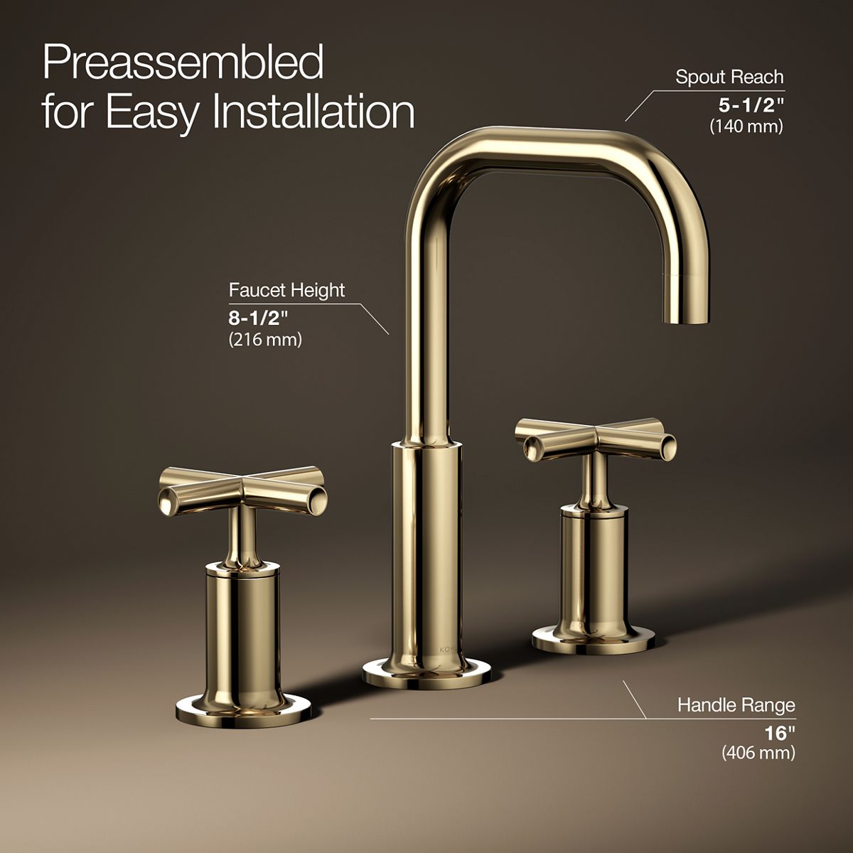 3/4 view of product with dimensions