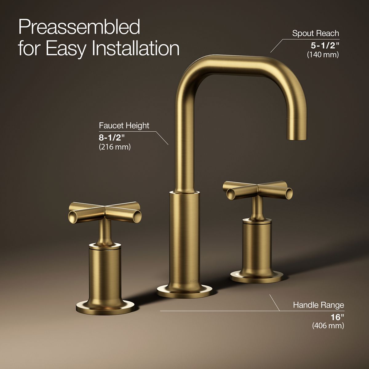 3/4 view of product with dimensions