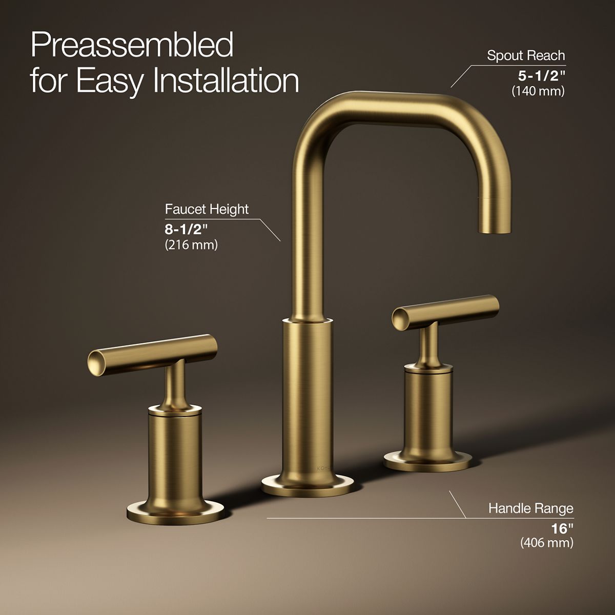 3/4 view of product with dimensions