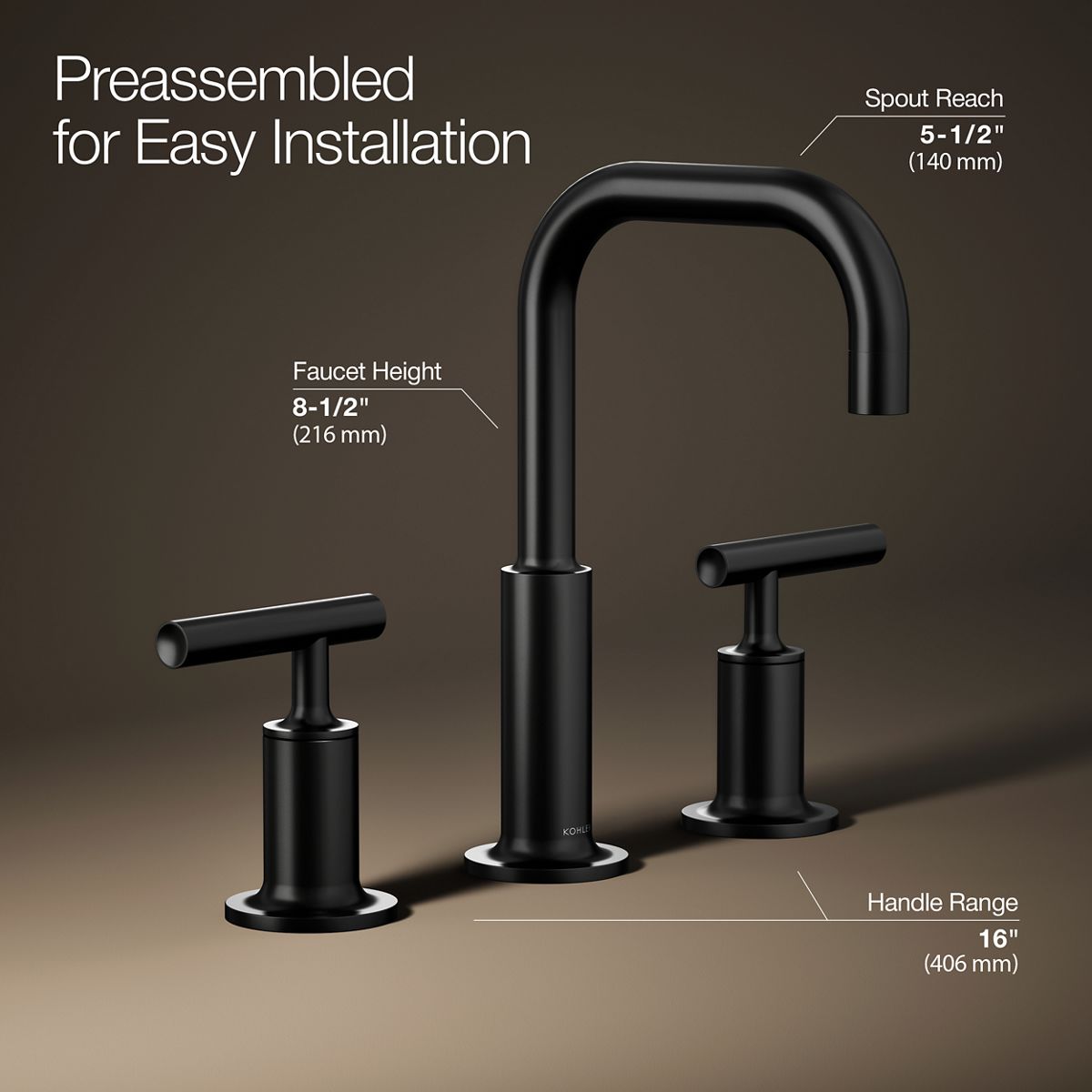 3/4 view of product with dimensions