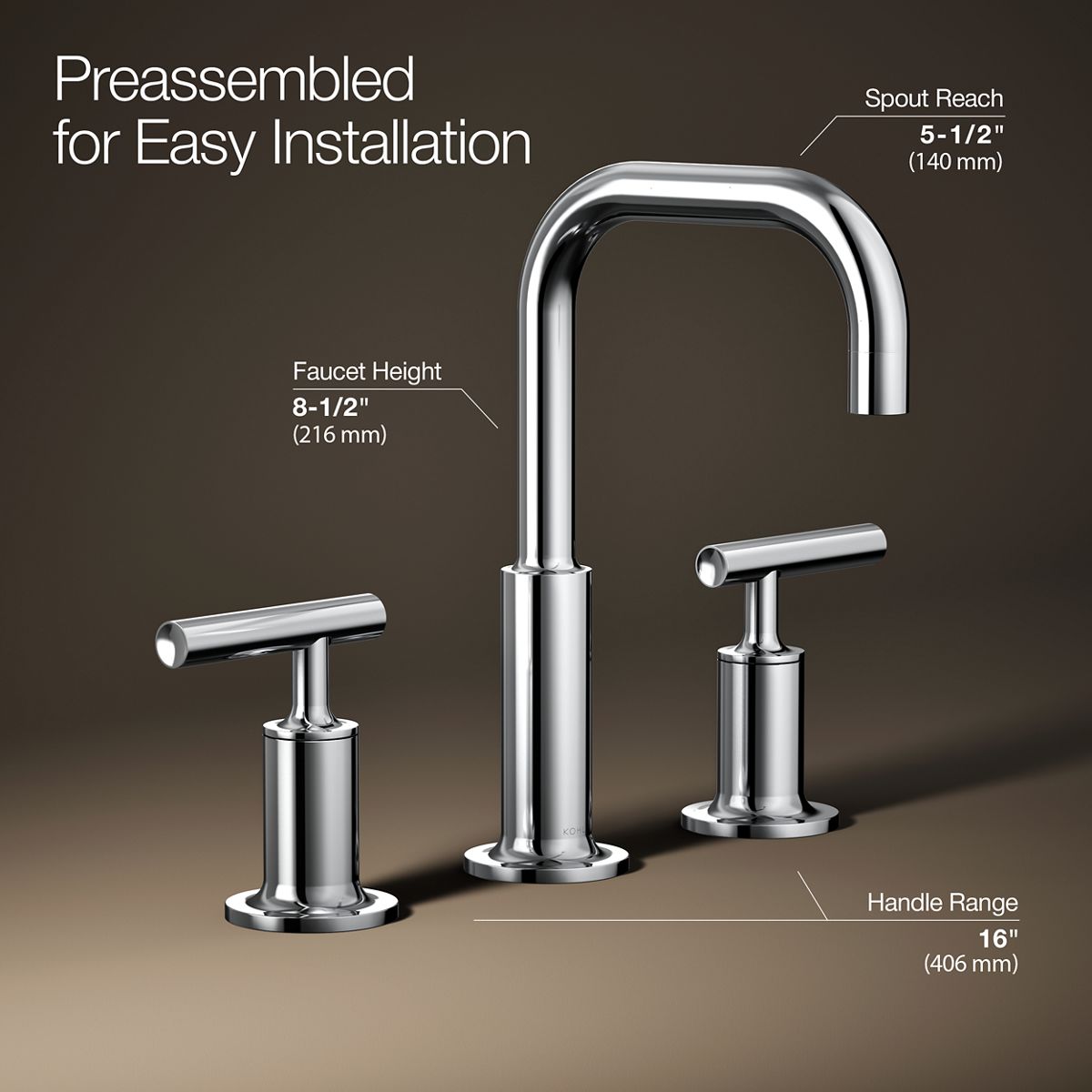 3/4 view of product with dimensions
